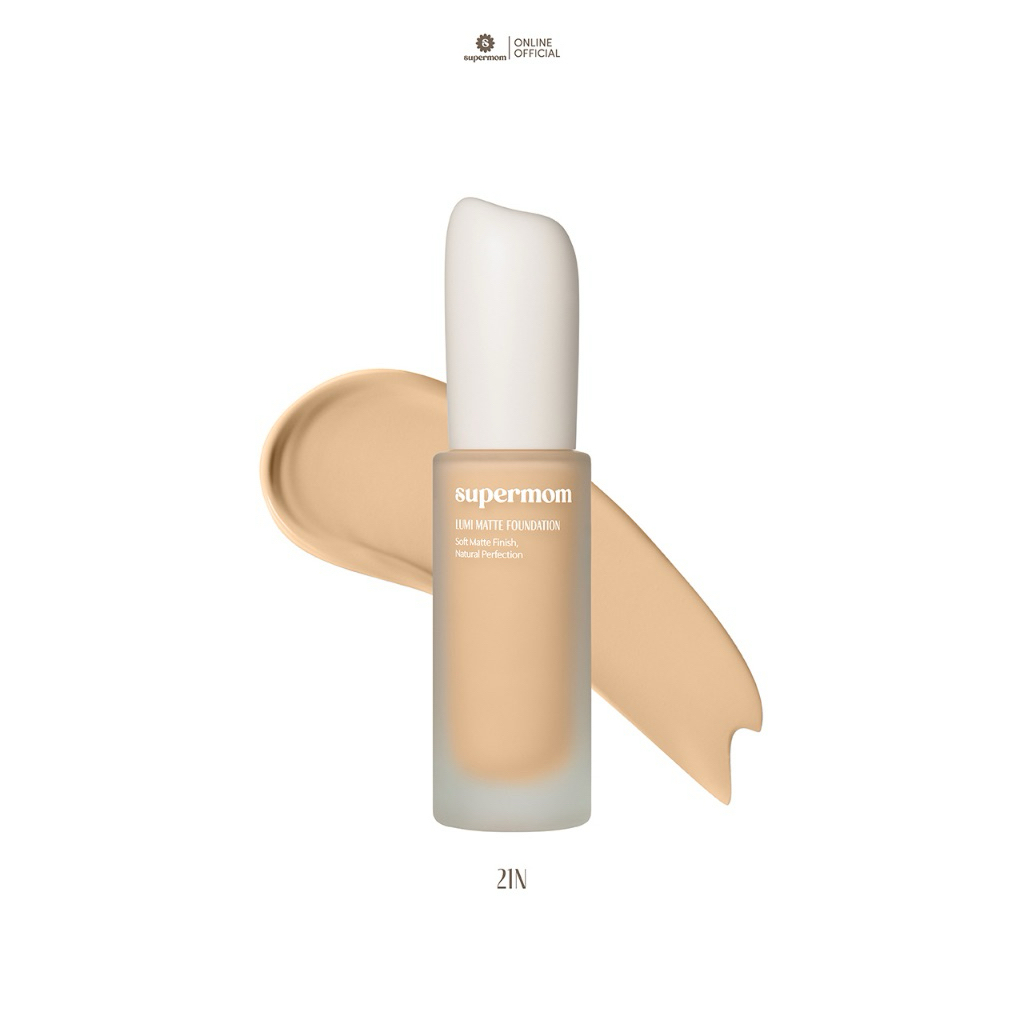 รองพื้น Supermom สี 21N ลองใช้ไป 1 ครั้งเนื้อดีมาก ขายเพราะสีไม่ตรงค่า