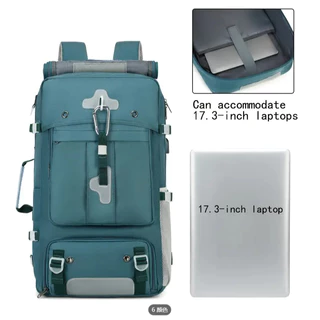 🎒COD 60L กระเป๋าเป้สะพายหลังเดินทางกันน้ําความจุขนาดใหญ่ - ช่องใส่รองเท้าพอดี 17 นิ้วกระเป๋าแล็ปท็อป Roll top Unisex