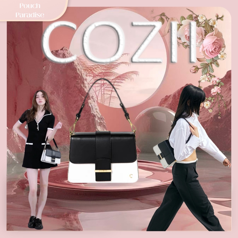COZII BAG👜Emma Black & White ของแท้🚚พร้อมส่งทันที