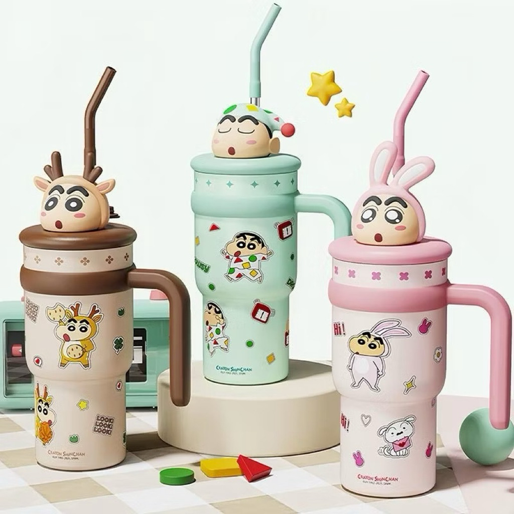 แก้วเก็บความเย็น แก้วน้ำสแตนเลสลายชินจัง (Crayon Shi-chan