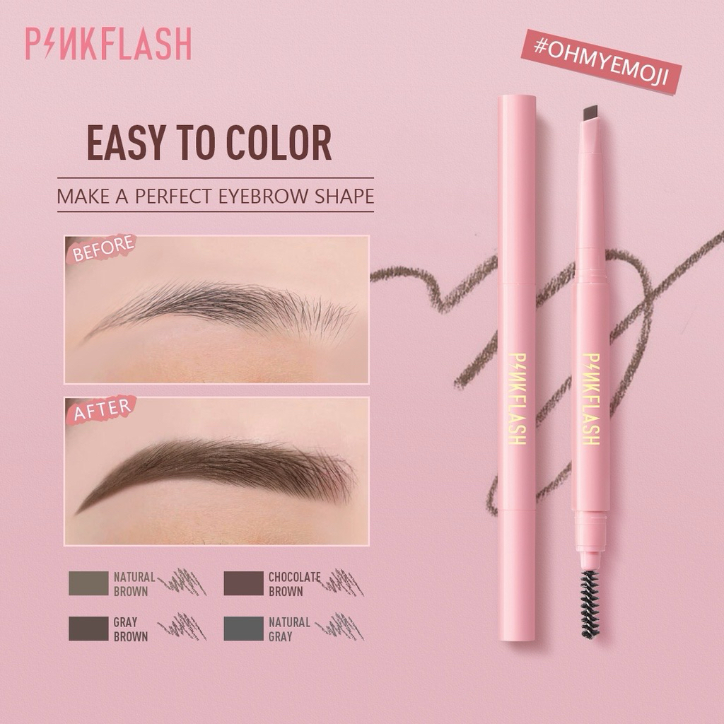Pinkflash Ohmyemoji ดินสอเขียนคิ้ว สูตรกันน้ำ ติดทนนาน 8 ชั่วโมง - รูปที่ 2