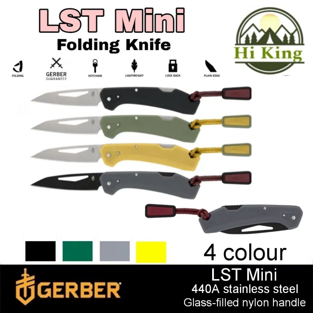 มีด Gerber รุ่น LST Mini Folding Knife ใบมีด 1.96" Stonewashed 440A Lock  Back น้ำหนักเบา ของแท้ 107