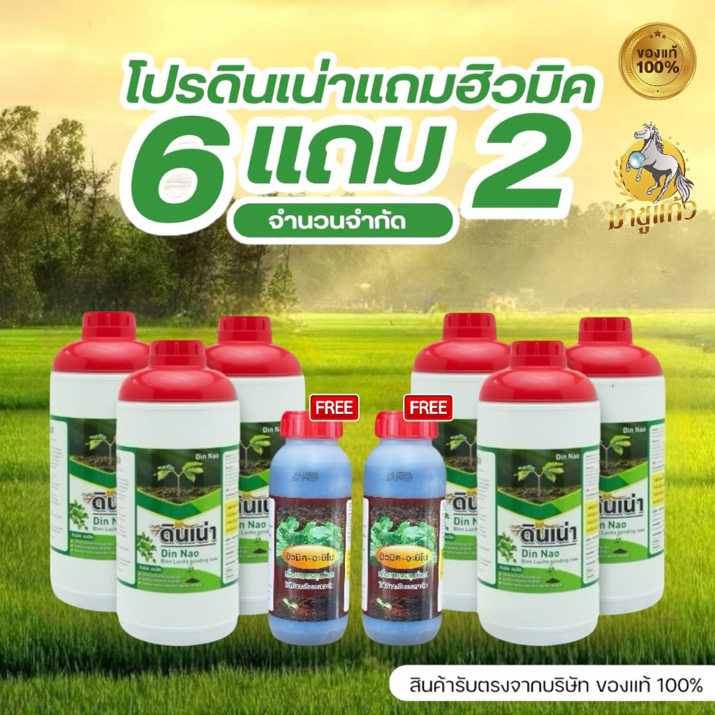 [Pro Super โปรดินเน่า6ขวดแถมฮิวมิค2] “ดินเน่า” เปลี่ยนดินเสีย เป็นดินดี ด้วยดินเน่า!! โปร 6 ขวด แถมฮิวมิค 2 ขวด