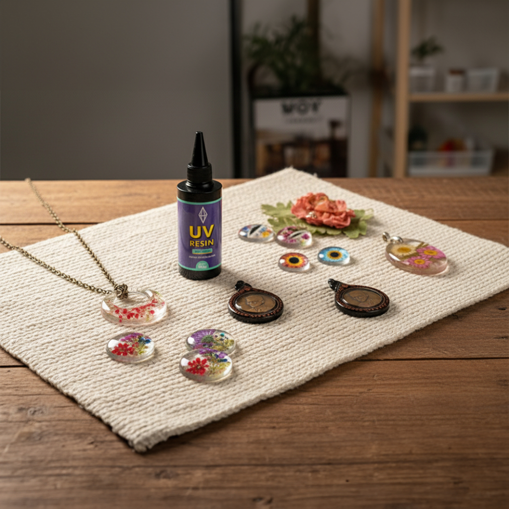 ยูวีเรซิ่น UV RESIN พร้อมส่ง แห้งแล้วไม่เหนียว  Hi-Gloss ใช้ได้กับไฟฉาย UV แดด โคมไฟ เครื่องอบยูวี Light Cure - รูปที่ 2