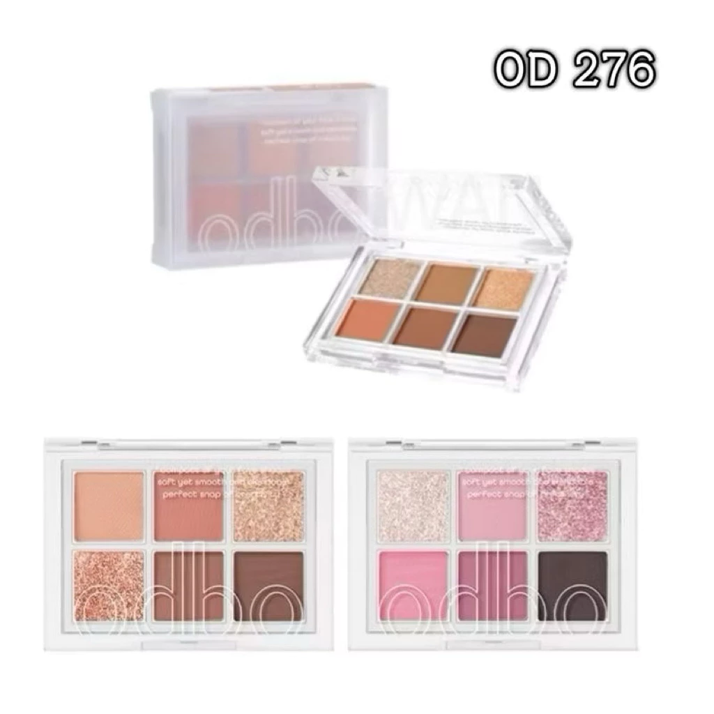 OD276 odbo โอดีบีโอ ซิกเนเจอร์ อายแชโดว์ พาเลท 6เฉดสีใน1ตลับ Eyeshadow อายแชโดว์ทาตา ขนาด 4.8 กรัม