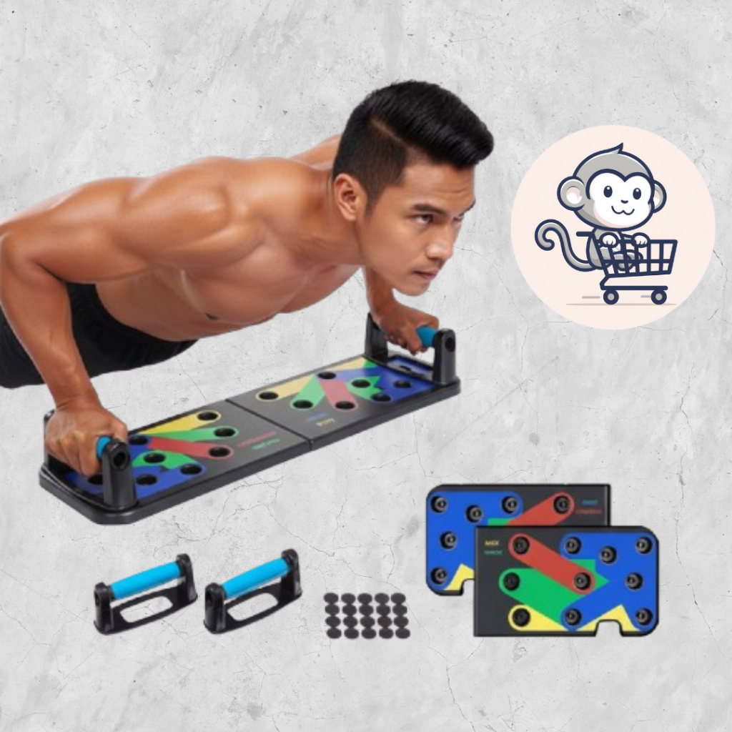 ตรงปก ถอดได้ บอร์ดวิดพื้น 9 ท่า สร้างกล้ามเนื้อครบ 4 ส่วน Push up board