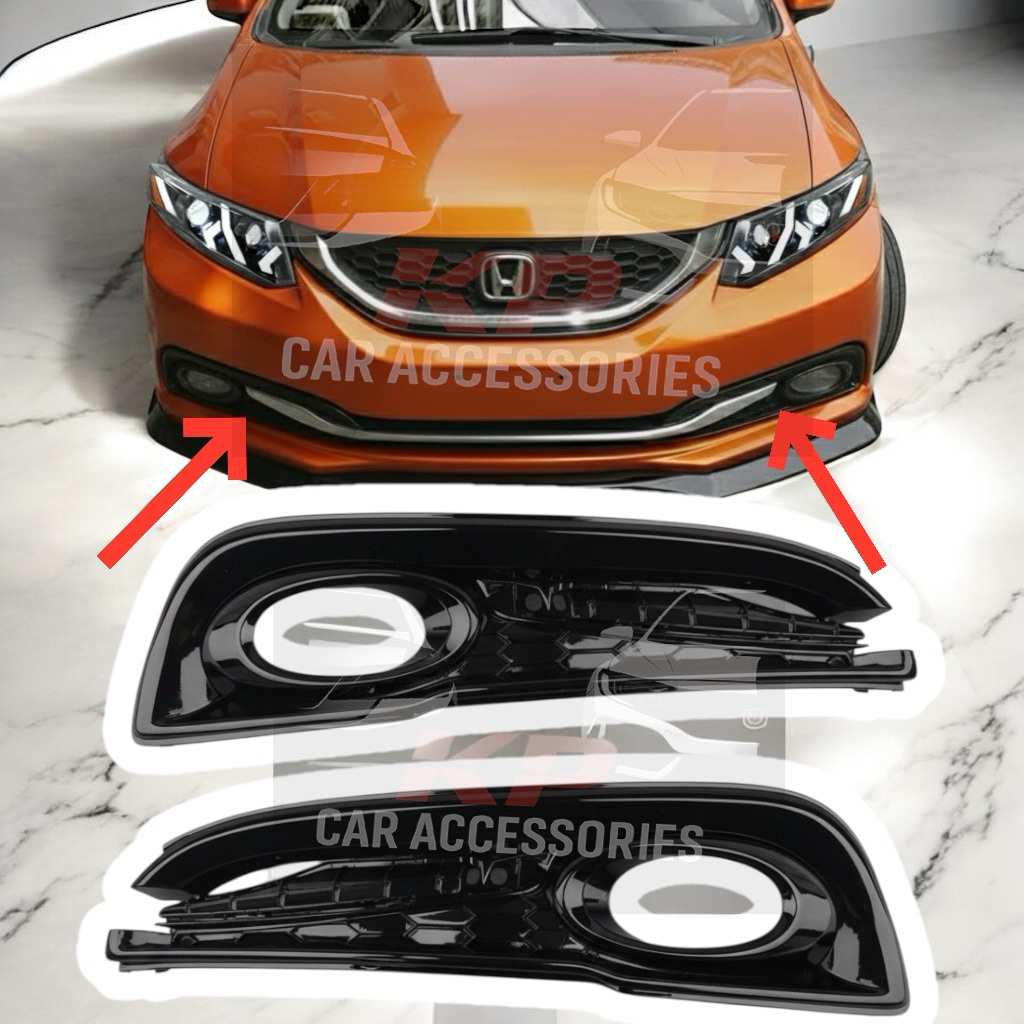 CIVIC FB หน้ากาก+ฝาครอบ ไฟตัดหมอกเมกาตัวคิ้วยาว sedan