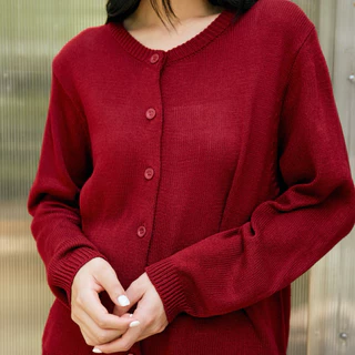 Anya cardigan เรียบ คาร์ดิแกน ไหมพรม คอกลม oversize plussize ยืดเยอะ ตัวสั้น