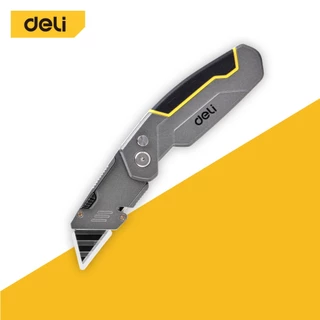 Deli มีดพก มีดพกเดินป๋า มีดพับอเนกประสงค์ 3in1 พร้อมไขขวง และมีดตัดสายไฟ ใบมีดเหล็กSK2 Folding Knife