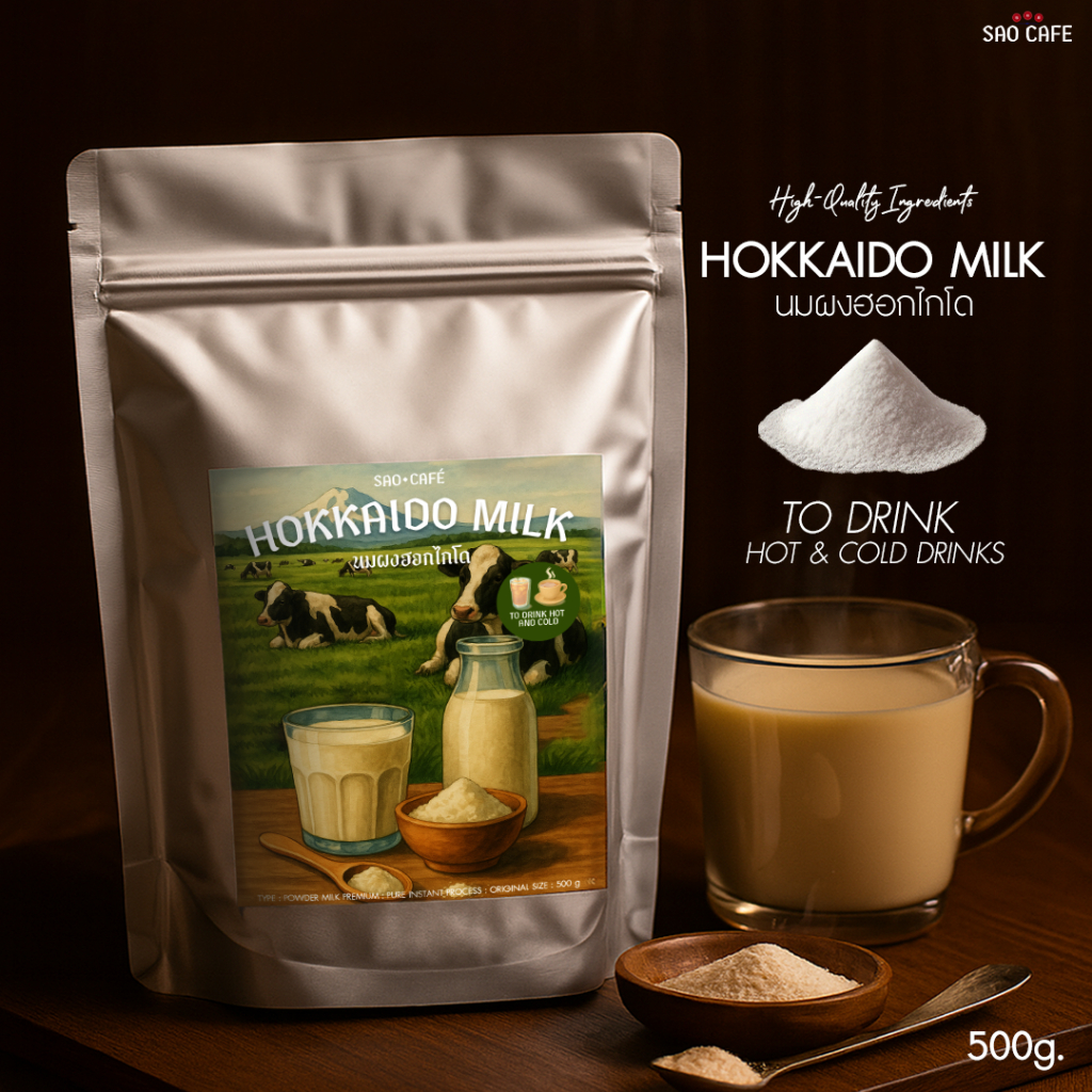 SAO CAFE ผงนม ฮอกไกโด - Hokkaido Milk Powder 500 g