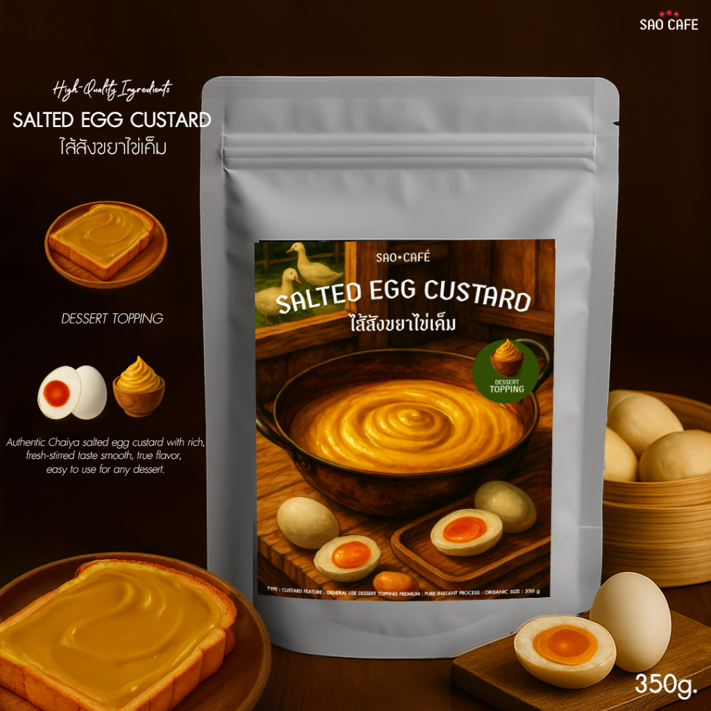 SAO CAFE ไส้สังขยาไข่เค็ม - Salted Egg Custard 350 g