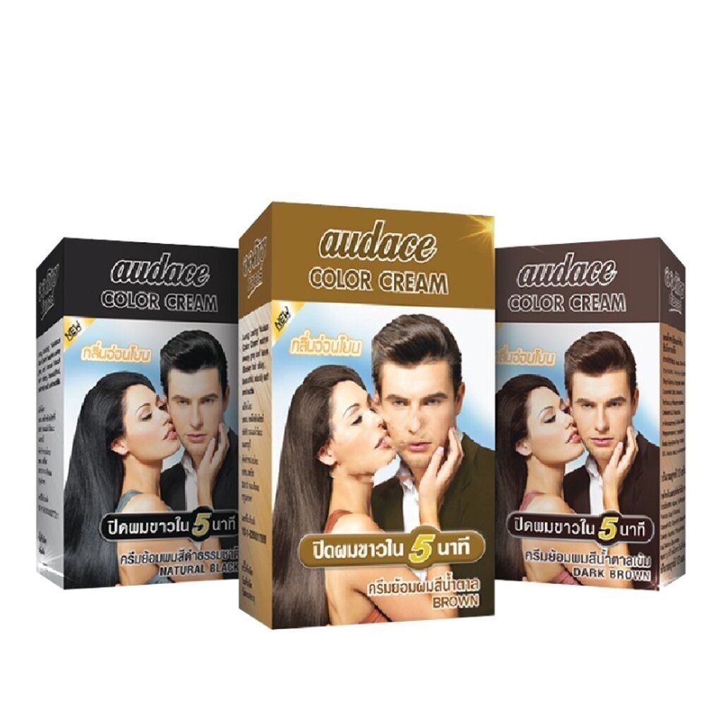 ครีมย้อมผม ออด๊าซ 5 นาที Audace Color Cream 5 Minutes +15% 15g. ปิดผมขาวภายใน 5 นาที