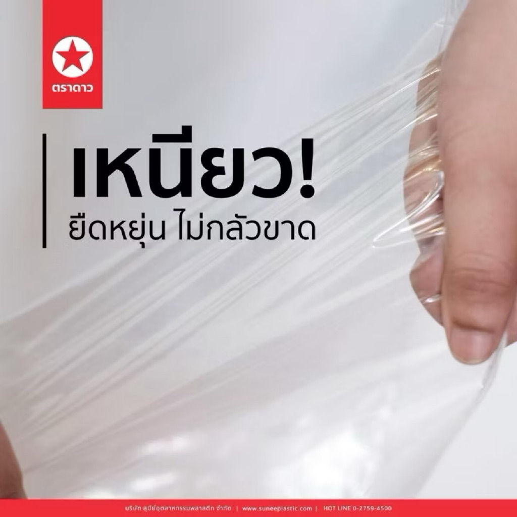 ถุงเย็น (PE/LL) ถุงเย็นตัดตรง เนื้อใส เหนียว ใส่อาหารเย็น รูปที่ 2