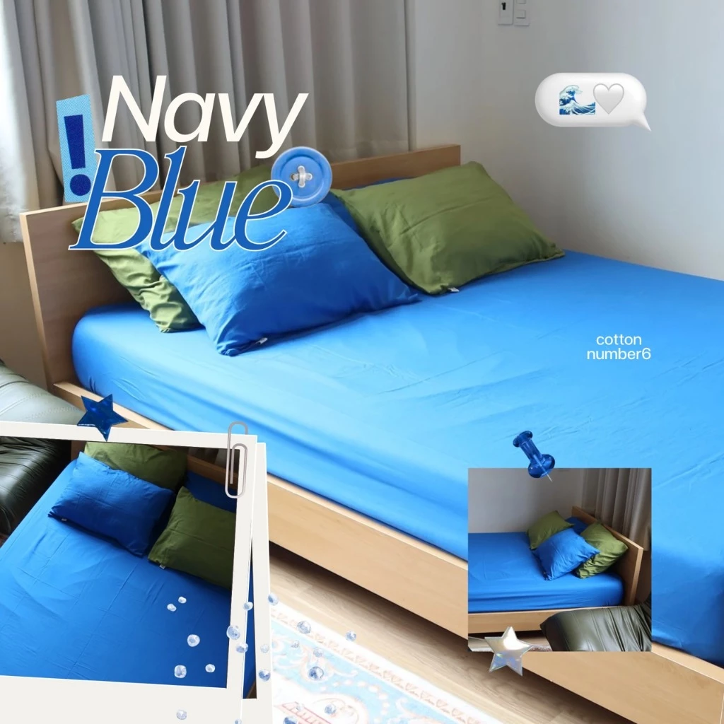 เซตผ้าปูที่นอน cottonnumber6 3 ชิ้นและ 5 ชิ้น รุ่น Vivid vibe / Sol stripe thumbnail 6