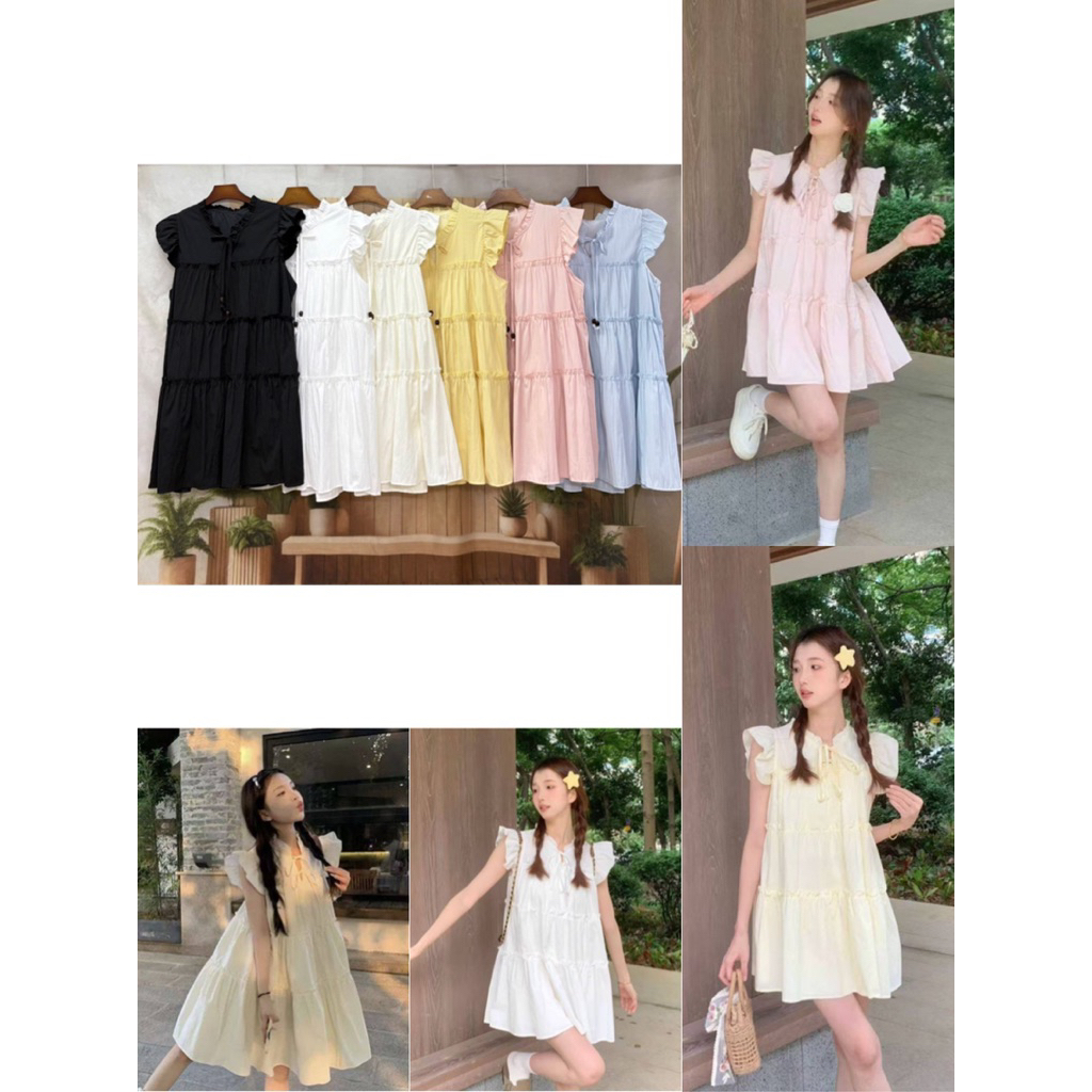 LILY งานนำเข้า มินิเดรส สั้น/ยาว หวานๆสวยตรงปก ดีเทลน่ารัก เดรสใส่เที่ยว/ใส่ทำงาน/ใส่ออกงาน เดรสสวยๆ เดรส เดรสน่ารักๆ
