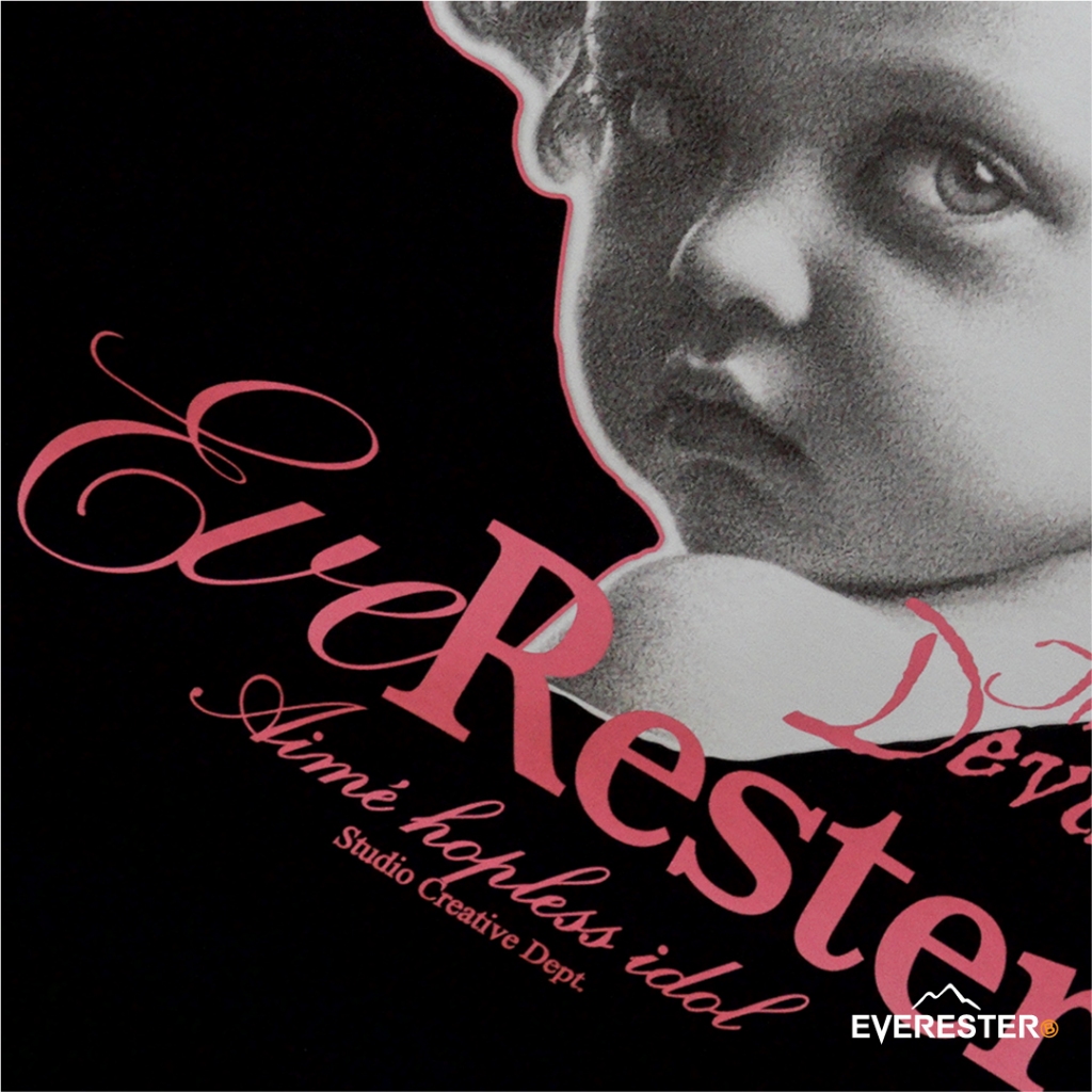 EVERESTER เสื้อยืด คอฟิต Heavy Cotton 100% รุ่น Devil BoY เสื้อผ้า Oversize Unisex สีดำ ขาว exp - รูปที่ 2