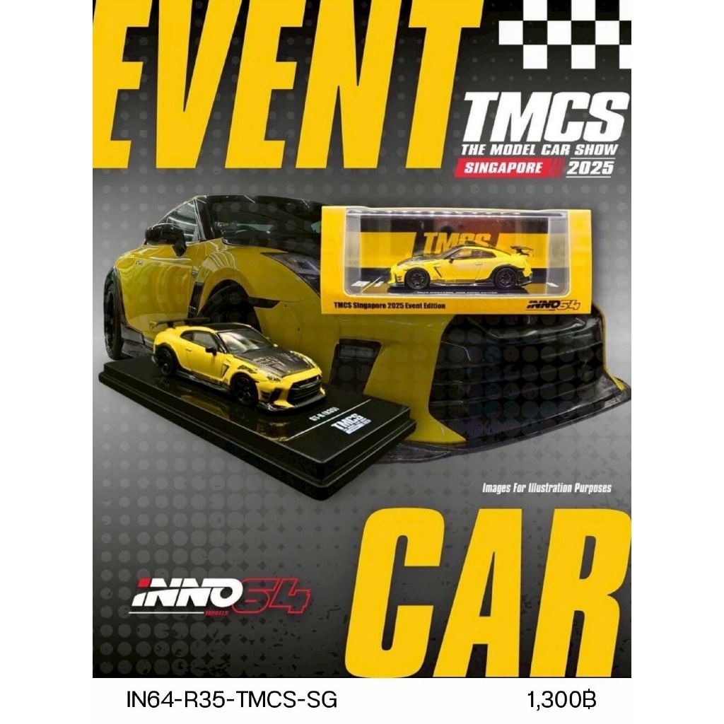 IN64-R35-TMCS-SG-INNO64 1:64 Nissan GT-R R35 Top Secret TMCS 2025 Singapore Event Exclusive