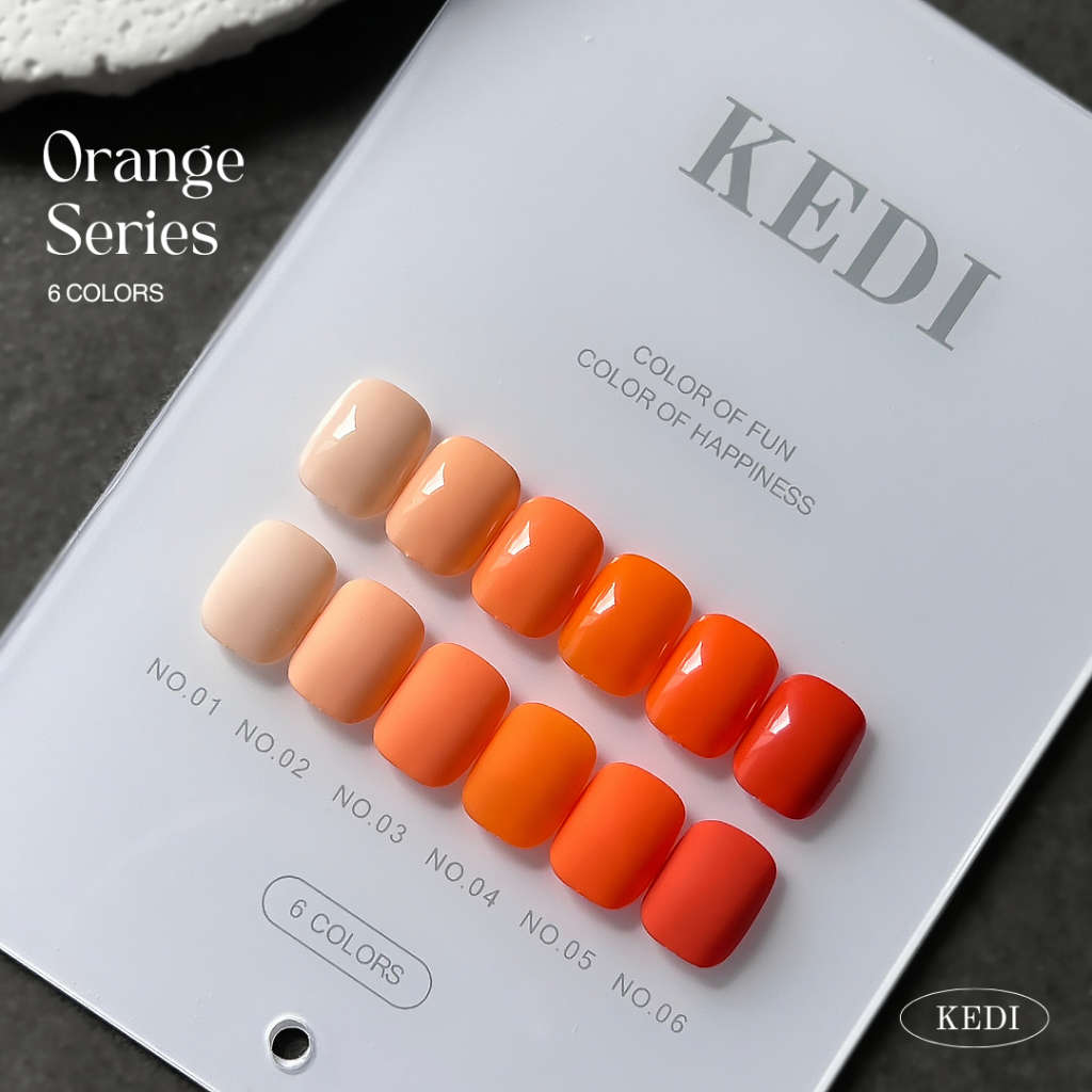 แยกขวด KEDI Orange Series สีเจลโทนส้ม