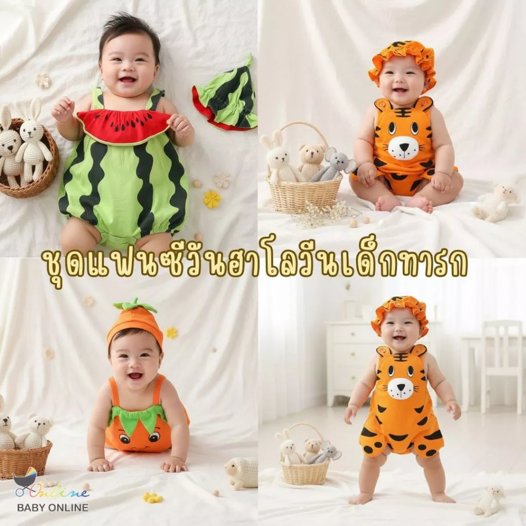 Babyonline(Y358)M4 (โปรลับลูกค้าใหม่ 29.- ส่งด่วน1วัน) ชุดวันฮาโลวีน ชุดฟักทอง ชุดคอสเพลย์เด็ก พร้อมหมวกสุดน่ารัก