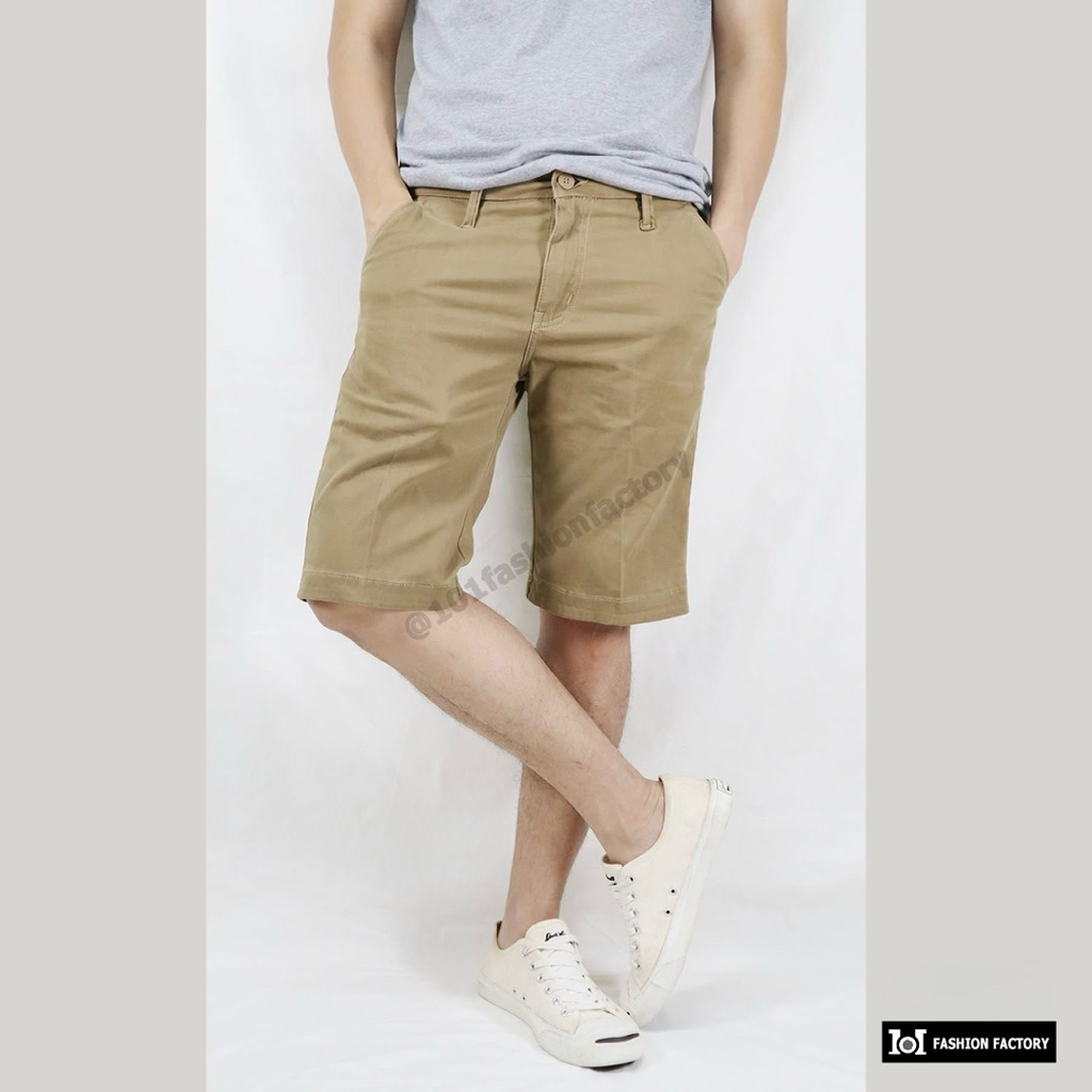 US101 No.705 กางเกงขาสั้นสามส่วน ผ้าคอตตอนไม่ยืด ความยาว 22.5-23.5 ไซส์ 30-38 จาก FASHION FACTORY