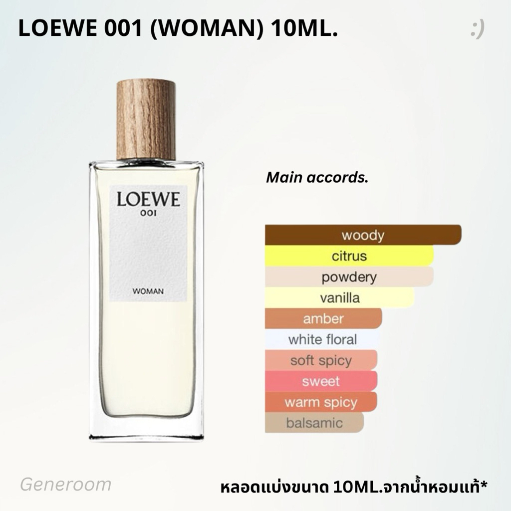 Loewe 001 (woman) EDT หลอดแบ่งจากน้ำหอมแท้💯