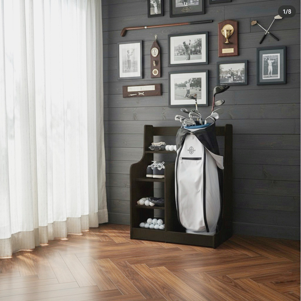 Resurf Golf Organizer 🏌️‍♂️ ชั้นวางอุปกรณ์กอล์ฟ ไม้ Birch 🌳