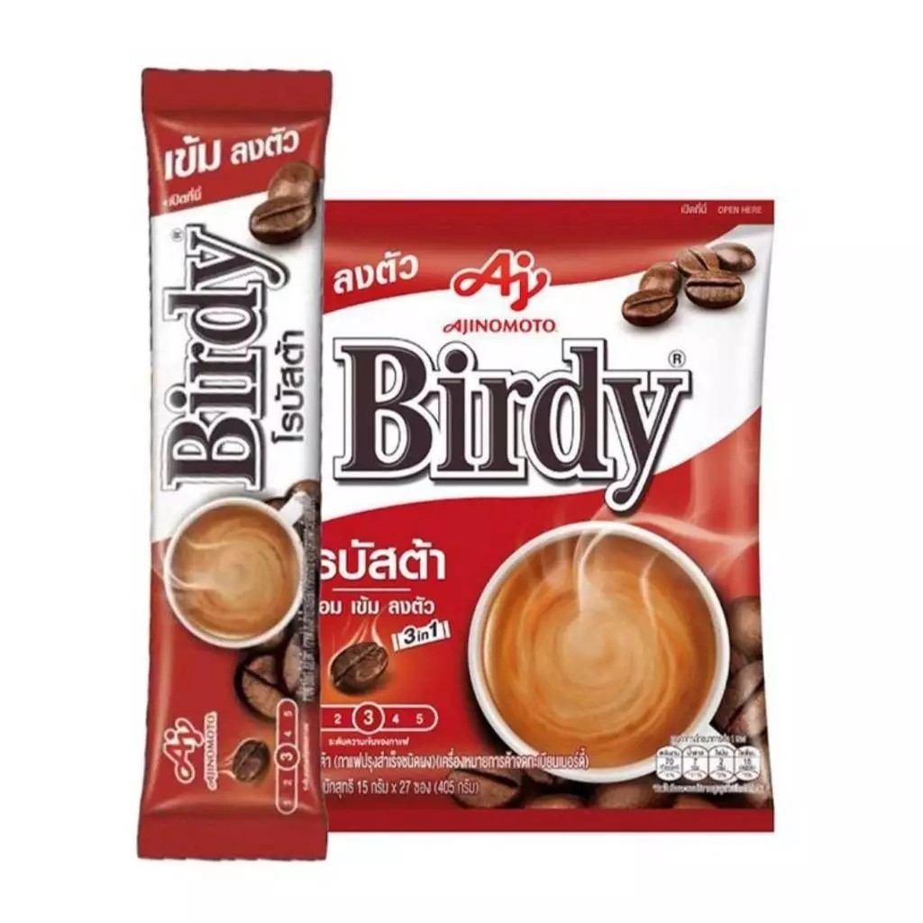 เบอร์ดี้ 3in1 27 ซอง โรบัสต้า15 กรัม *27 ซอง( จำหน่าย 1ถุง )