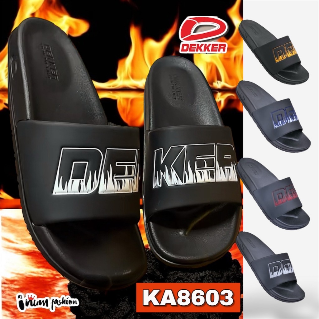 NFshoes dekker (deblu)  รุ่น KA8603 ลายไฟ รองเท้าแตะเพื่อสุขภาพ