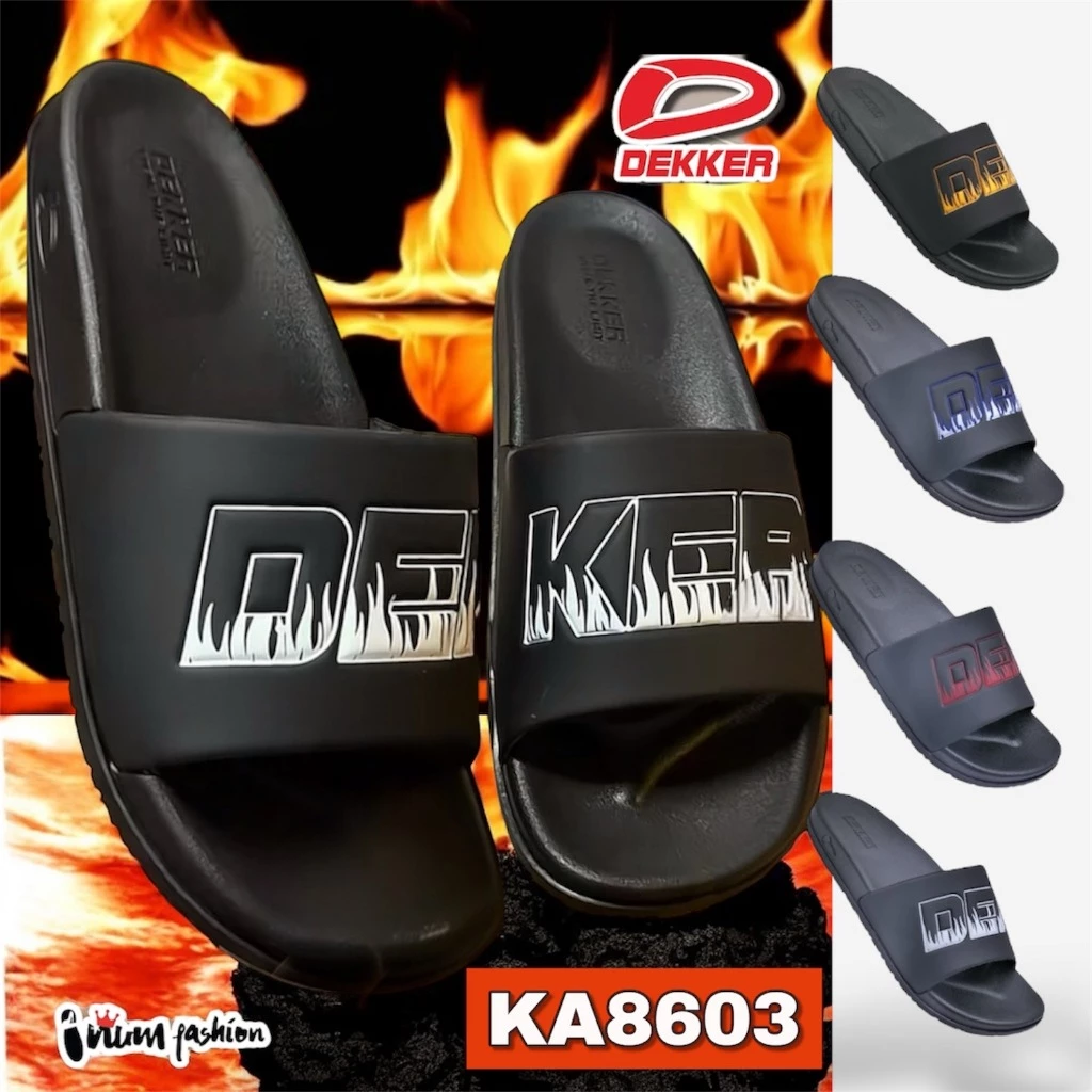 NFshoes dekker (deblu) รุ่น KA8603 ลายไฟ รองเท้าแตะเพื่อสุขภาพ