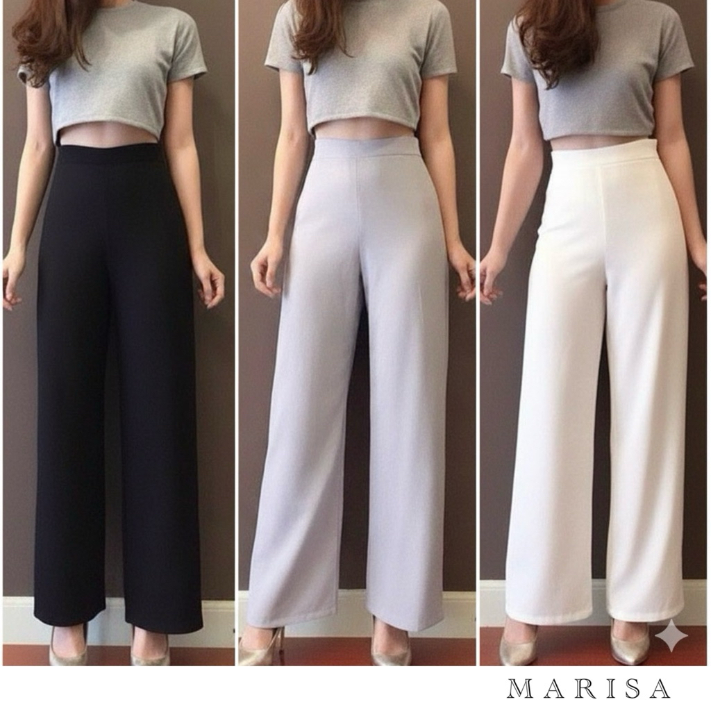 14สี🌈S-2XL กางเกงผ้าฮานาโกะขากระบอกใหญ่