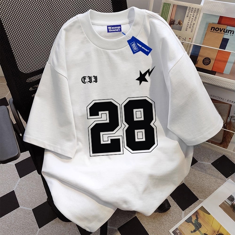 ✨【จัดส่งภายใน 24 ชั่วโมง】เวอร์ชั่นเกาหลี น0.28เสื้อ เสื้อยืด oversize เสื้อยืดผู้หญิง เสื้อผู้ชาย เสื้อแฟชั่น เสื้อสีขาว