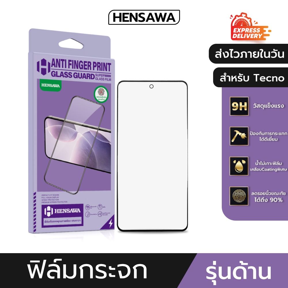 Hensawa ฟิล์มกระจก ผิวด้าน AG สำหรับ Tecno Spark go 1 1s 10 pro 20 20C 30C 20 Pro pova 6neo 6Pro 4G 