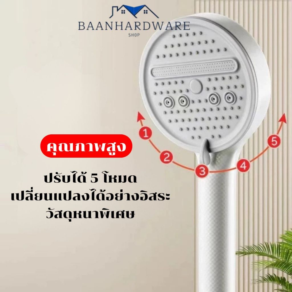 BAANHARDWARE ฝักบัวอาบน้ำ ฝักบัวอาบน้ำแรงดันสูง 12เซนติเมตร แผงขนาดใหญ่น้ําตกแรงดันที่มีประสิทธิภาพ MA-F-042
