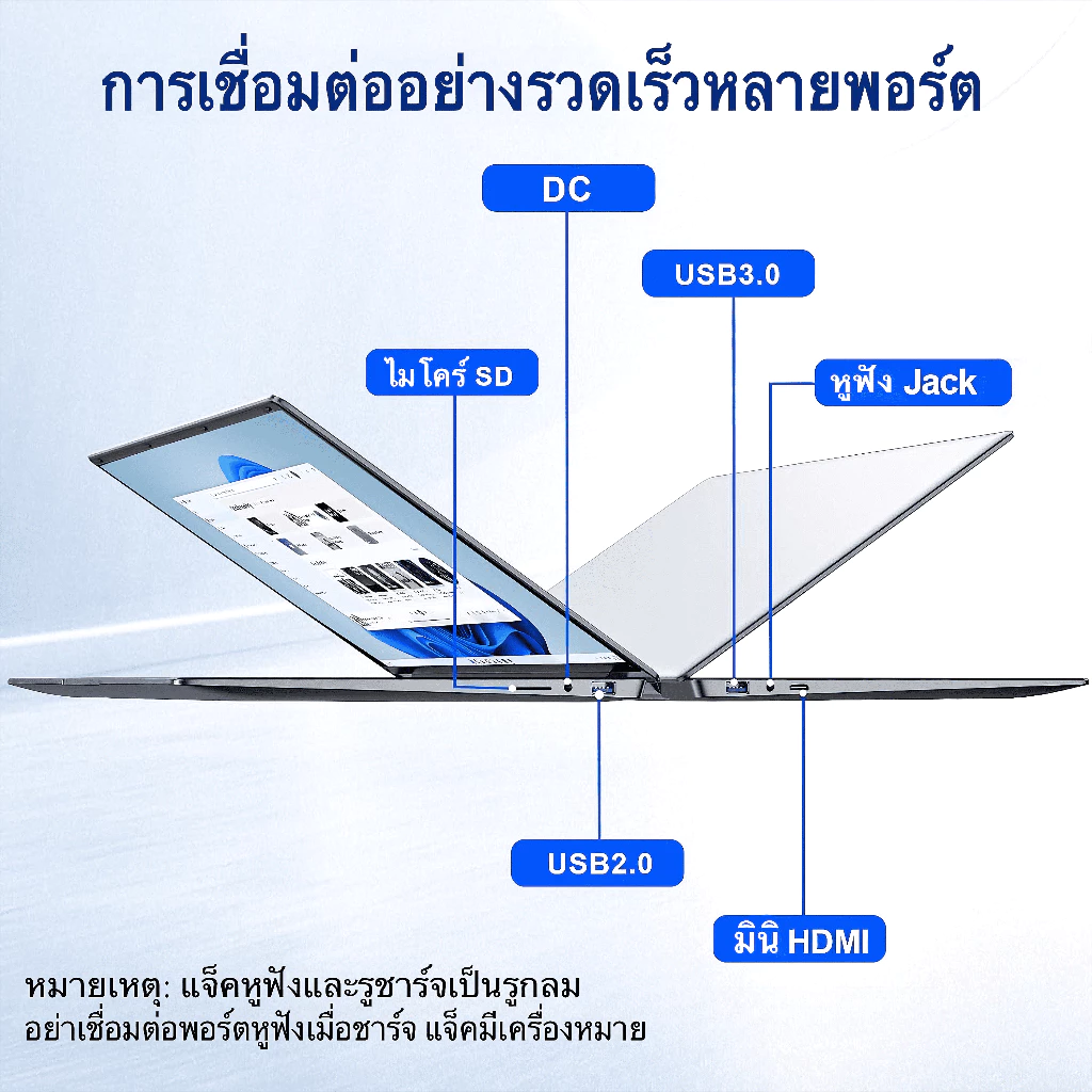 2026 โน้ตบุ๊ก Intel Core i7 หน้าจอ IPS 15.6 นิ้ว ประสิทธิภาพสูง RAM 32GB + SSD 1024GB ติดตั้งระบบ Windows 11 Pro thumbnail 7