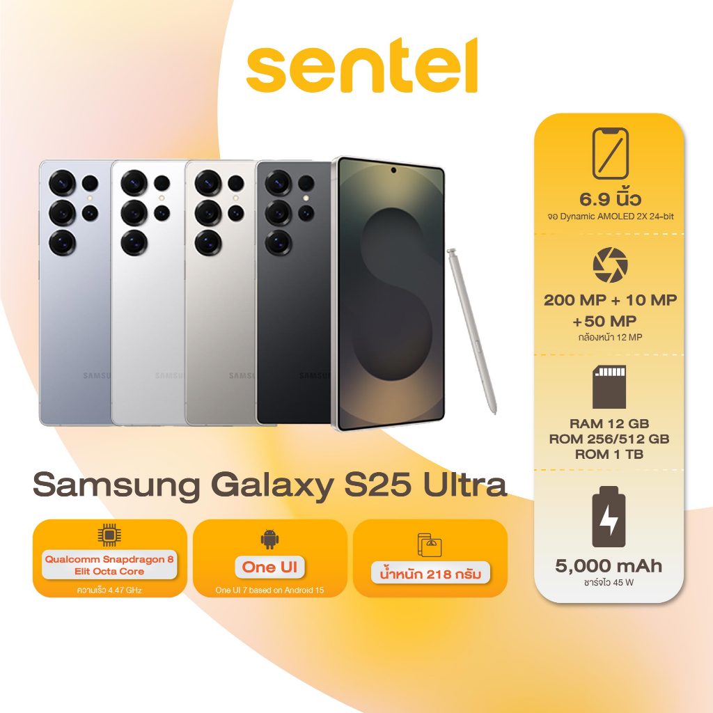Galaxy S25 Ultra (RAM 12/256 12/512 GB Activate ก่อนจัดส่ง (ขอใบกำกับภาษีทักแชท)