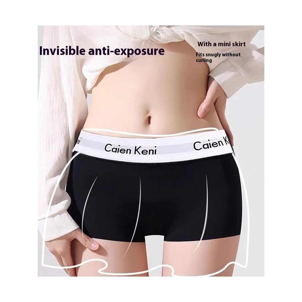 ✨Caien Keni✨ 24H จัดส่งแล้ว กางเกงบ็อกเซอร์ผู้หญิง สะดวกสบายและระบายอากาศได้ดี ระดับกลาง ยืดหยุ่นได้