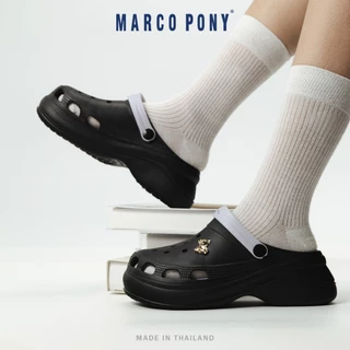 Marco Pony รองเท้าหัวโตส้นสูง รองเท้าพื้นนิ่ม แฟชั่น เบามาก ใส่สบาย นิ่มเหมือนเหยียบขี้ MH9002
