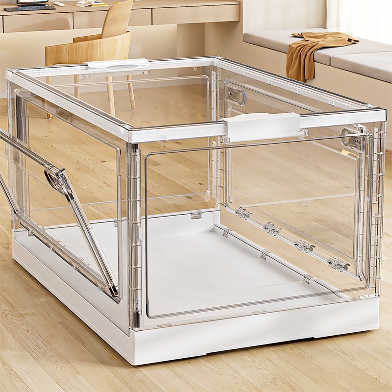 NeatBox กล่องเก็บของเก็บเสื้อผ้า กล่องเก็บของ 120L กล่องใส่เสื้อผ้าพับได้ ได้เก็บของเล่น เปิดได้4ด้าน มีซ้อนได้ สไตล์มิน