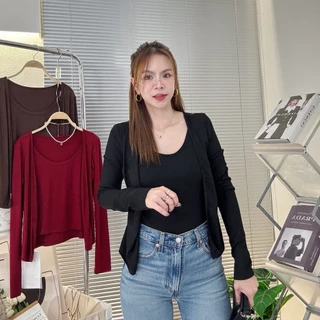 D0010 รุ่นVane(วาเน่) เสื้อยืดคอยูแขนยาว 2เลเยอร์ ผ้านุ่มคุณภาพดี สวมใส่สบาย ระบายอากาศได้เยี่ยม ดีไซน์เรียบหรู ทรงสวย