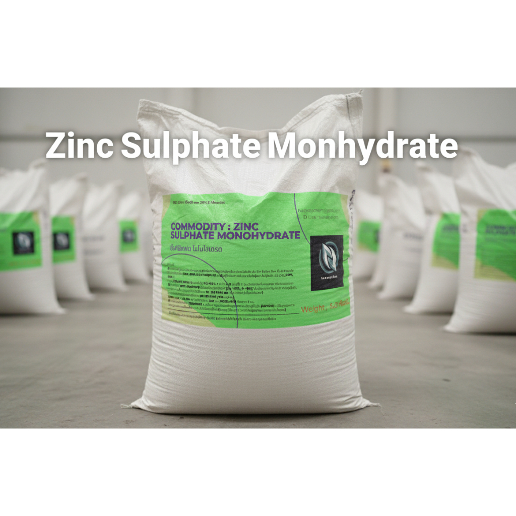 ZnSO4.H2O Zinc Sulphate monohydrate ซิงค์ซัลเฟต เกรดอาหารสัตว์(ประกอบด้วยธาตุ Zn 35%) บรรจุ 1,5,25 ก