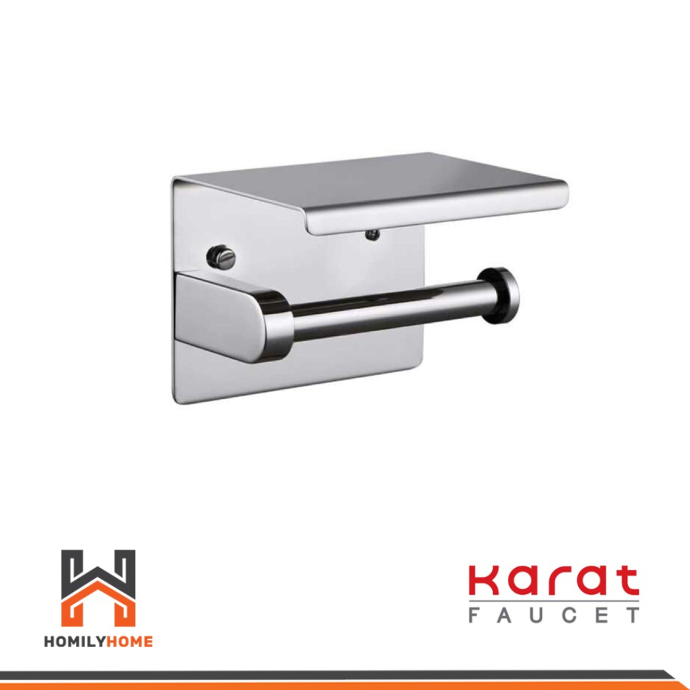 Karat Faucet ที่แขวนกระดาษชำระพร้อมที่วางของ (เลส 304) รุ่น KB-02-332-63