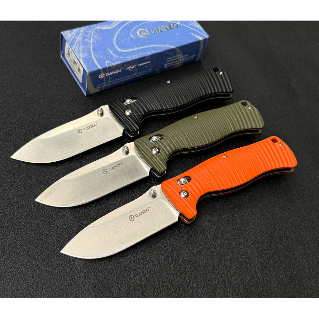 มีดพับGanzo G720 ของแท้100% วัสดุใบมีด 440C (58-60 HRC) วัสดุด้ามจับ G10 ใบมีดยาว 3.5 นิ้ว