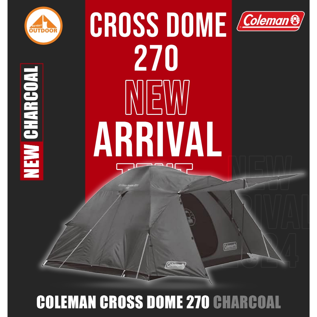 Coleman Cross Dome 270 New #Charcoal เต้นท์โคลแมนครอสโดม 270 ขนาด 4 คนสีใหม่ ของแท้พร้อมการรับประกัน