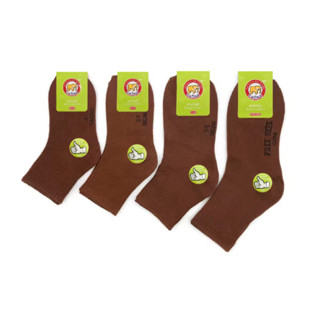 (3คู่)ถุงเท้านักเรียนสีน้ำตาล  3คู่ 4-6 5-7 7-9 freesize