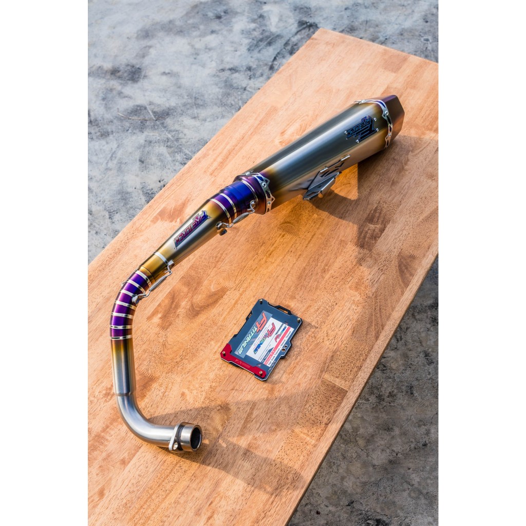 ท่อ FT Titanium Mark2 / Forza350 Xmax300 Zontes350E ฟูลไทเทเนียม