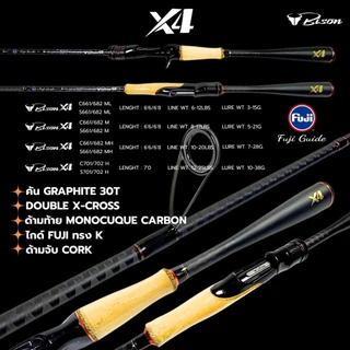 คันเบ็ดตีเหยื่อปลอม BISON รุ่น X4