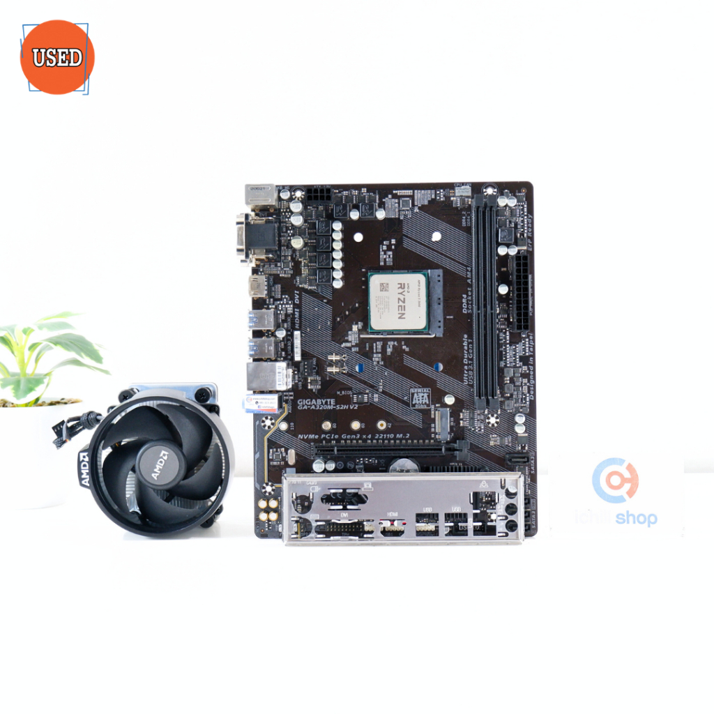 ชุดซีพียูพร้อมเมนบอร์ด CPU: AMD RYZEN 5 3600 + MB: GIGABYTE GA-A320M-S2H V2 P16582