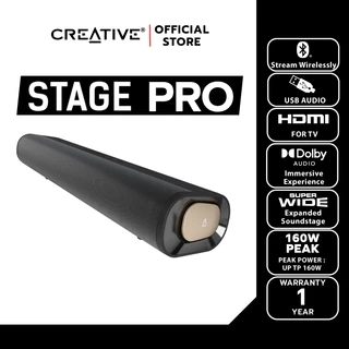 CREATIVE SPEAKER STAGE Pro Bluetooth Sound Bar 2.1 Speaker + Subwoofer มีรีโมท ลำโพงบูลทูธไร้สาย