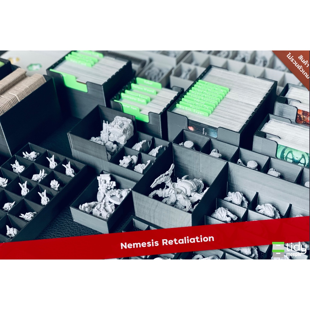 Tidy Insert สำหรับเกม Nemesis Retaliation รวมเก็บ SG,Terrain Pack,Squad Expansion และ Acrylic Tokens