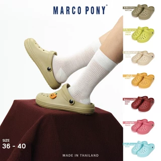 Marco Pony รองเท้าแตะผู้หญิง รองเท้า หัว โต หญิง รุ่นเบา นุ่ม สบายเท้า 3cmพื้นหนา MH9015W